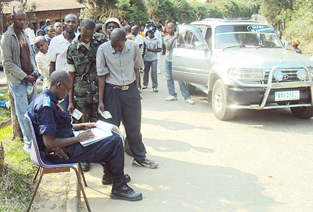 Hundreds turned up for driving license tests and most of them passed. (Photo: S. Nkurunziza)