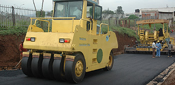 One of Kigaliu2019s roads nears completion