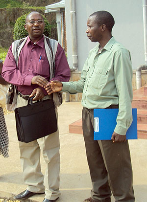 AWAITING JUDGEMENT: Jean Baptiste Hakizimana (L) and his co-accused Jean Bosco Bagaragaza (R) are set to appear in court. (Photo: S. Nkurunziza)