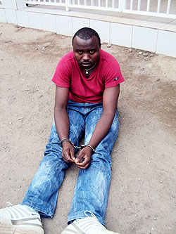 The driver of the car that the robbers were using (Photo/R. Mugabe)