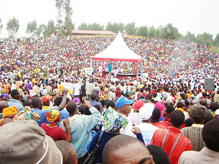 The second PRF rally attracted a mamoth crowd on Sunday. Photo A.Gahene
