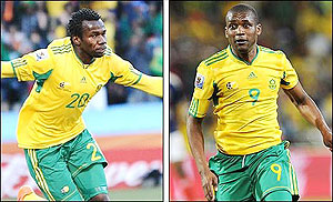 Khumalo and Mphela scored the goals that beat France in the World Cup finals