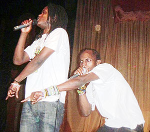 Radio and Weasel do their thing at the NUR. (Photo/ P.Ntambara)