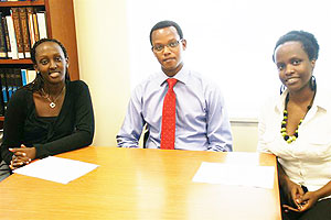 From right is Mukundwa, Sebuhoro and Inkesha at the American embassy (Courtesy Photo)