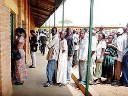 Citizen queue to cast their vote in a previous election. All is set for the polls due to take place on Moday next week (File Photo)