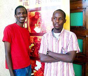 The two Rwandan filmmakers attending MAISHA workshop.