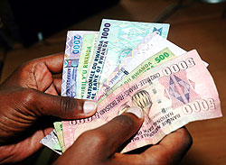 The Rwandan Franc has slightly depreciated against the US Dollar. (File photo)