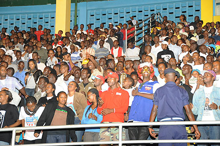 Rwandans celebrating Paul Kagameu2019s victory all night.