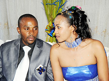 Soon to become husband and wife. Zamda chats with her fiancu00e9.