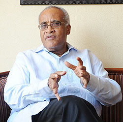 Dr Salim Ahmed Salim during the interview yesterday (Photo F Goodman)