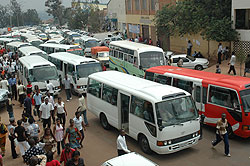 A busy commuter terminal in downtown, commonly known as kwa Rubangura.