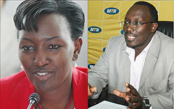 L-R : Rosette Chantal Rugamba ; Andrew Rugege
