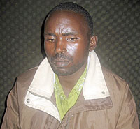 Jean Marie Vianney Niyonsenga, admitted to killing his wife (Photo: B. Mukombozi)