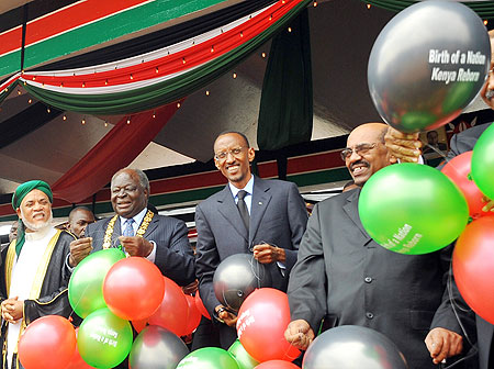 President Kagame joined several other African leaders in Nairobi to witness the birth of Kenyau2019s new constitution 