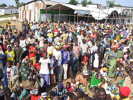 Part of close to 2000 returnees from Uganda awaiting registration exercise at Gicumbi transit camp in July. (Photo A.Gahene)