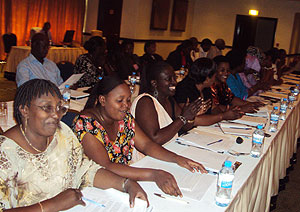 Members of RWPF during the meeting in Rubavu yesterday (Photo R Mugabe)