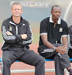 Erik  Paske (L) has ended his time at APR and he will be replaced by former Rwandan international Eric Nshimiyimana (R), who has been his assistant.