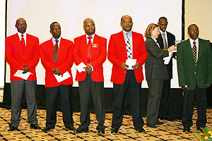 Rwandau2019s stock brokers during the launch of the Rwanda capital markets (File Photo)