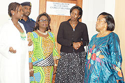 First Ladies L-R Monique Bozize, Jeannette Kagame, Chantal Yayi (Photo/ T Kisambira)