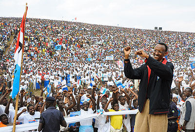President Paul Kagame drew huge crowds during his entire campaigns