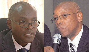 L-R : DISPENSING JUSTICE: Augustin Nkusi ; CAUTIONED: Damien Mugabo (File photo)