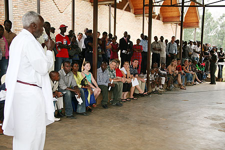An elder takes the participants through Rwandau2019s culture (Courtesy Photo)