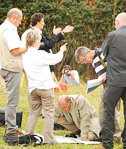 The French Judges at Rutongo Hill in Gasabo District yesterday (Photo: T. Kisambira)