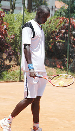 Rwandau2019s top seed Jean Claude Gasigwa, like all the other local players, failed to get past the first round in Kigali. (File photo)