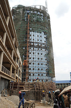 City towers is one of the many projects currently underway in Kigali city (Photo; T.Kisambira)