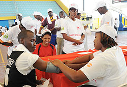 A large of number people turned up to take advantage of the free Heart check-up at Amahoro National Indoor stadium, yesterday (Photo: J. Mbanda)