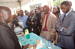 Ministry of Education officials touring teachers initiatives during last yearu2019s Teachers Day celebrations (File photo)