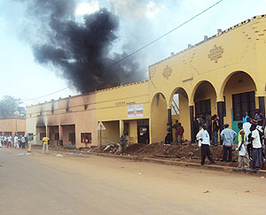 Merchandise worth millions was destroyed in the blaze (Photo; L. Nakayima)