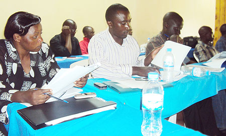 Local  medics during the workshop in which they were cautioned on accountability. (Photo: S. Nkurunziza)