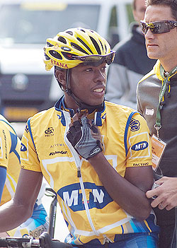Team Rwandau2019s star rider Adrien Niyonshuti will have to lead from the front. The team jets out to Delhi on Tuesday. (File photo)