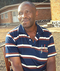 Lt. Alphonse Senyoni during the interview (Photo: R. Mugabe)