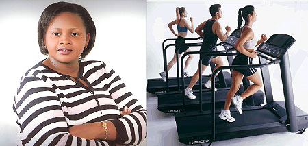 L-R : The author glowing ; Excercise is healthy