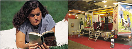 L-R : You could read in your passtime ; Roadshows can be quite entertaining