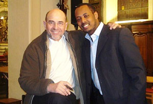 (L-R) Kizito Mihigo and Jean Claude Gianadda  (photo file).