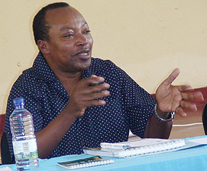 CRITICISED; Western Province Governor Celestin Kabahizi (Photo; S. Nkurunziza)