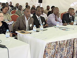 Some of the officials attending the Joint Health Sector Review meeting in Rubavu yesterday (Courtesy Photo)