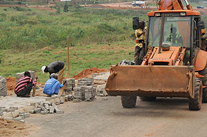 Construction works taking place at the Kigali Special Economic Zone