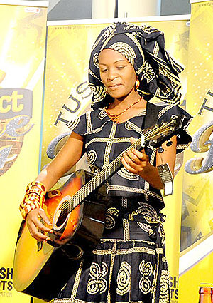 Guitar woman. Rehema Mukamuganga rocked the show.