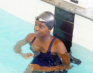 Alphonsine Agahozo finished sixth in her 50m freestyle heat stage after using 33.81seconds. (File photo)