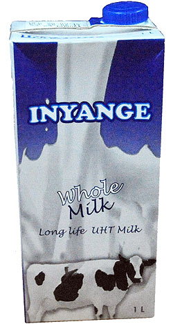 The new Inyange UHT milk on the market (Photo J Mbanda)