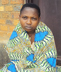 Pascalina Nyirandikubwimana at the police station (Photo; D. Sabiiti)