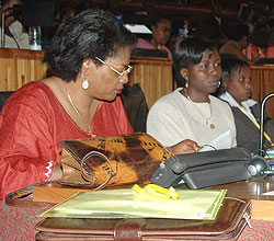 A group of women MPs in a parliamentary session. The country has been commended for women empowerment (File Photo)