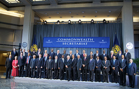 Finance ministers of the Commonwealth pose for s group photo (Courtesy photo)
