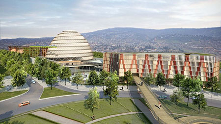 The Kigali Convention Centre. Rwanda is aiming at the conference tourism market