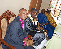 L-R, Rev. Simon Masasu, Mufti Swalleh Harerimana during the opening of the meeting yesterday (Photo; R. Mugabe)