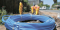Fibre optic cables are being laid across the country